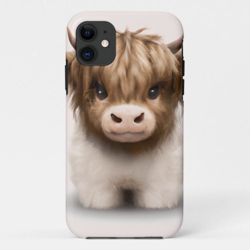 Cute Highlands Scottish Cow iPhone 11 Case