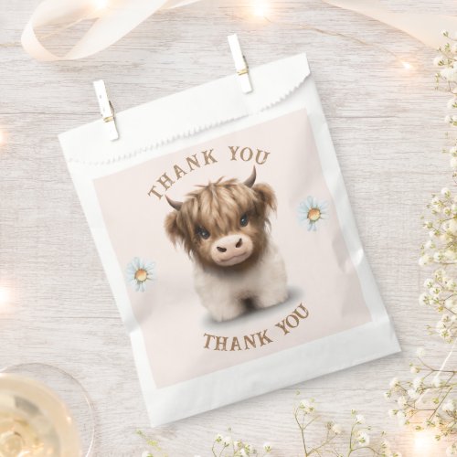 Cute Highlands Scottish Cow Favor Bag