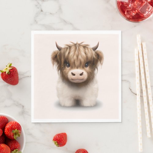 Cute Highlands Scottish Cow Napkins