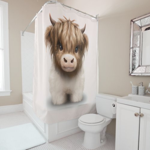 Cute Highlands Scottish Cow Shower Curtain