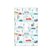 Cute Highway Vehicle Pattern Light Switch Cover