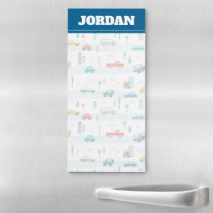 Cute Highway Vehicle Pattern Magnetic Notepad