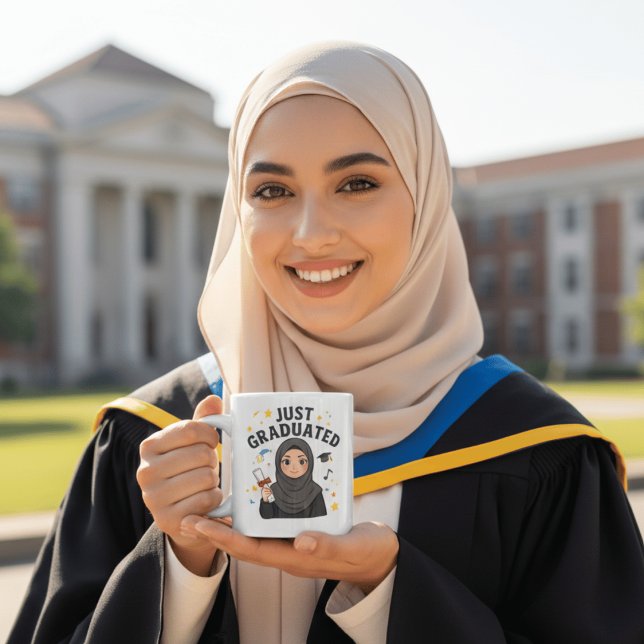 Cute Hijab Graduation Girl Just Graduated  Coffee Mug (Creator Uploaded)