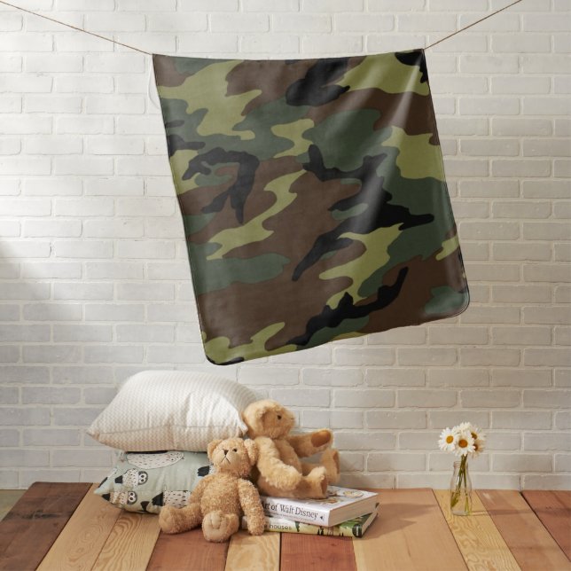 Cute hip Baby Girls boys Camo Camouflaged Design Blanket (In Situ)