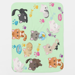 cute hip Baby Girls' boys Cats Kittens Nursery Blanket