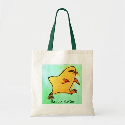 Cute hip Easter chick retro illustration Tote Bag