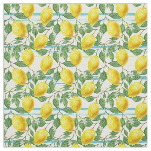 Cute Hip Tropical Summer Lemon Fruit Pattern Fabric