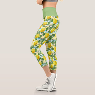 Cute Lemon Yoga Capris  Yoga capris, Capri leggings, Capri