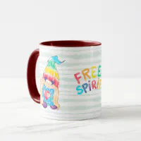 Hippie Gnome Coffee Mug Free Spirit Gnome Cup Groovy Gnome Coffee Mug