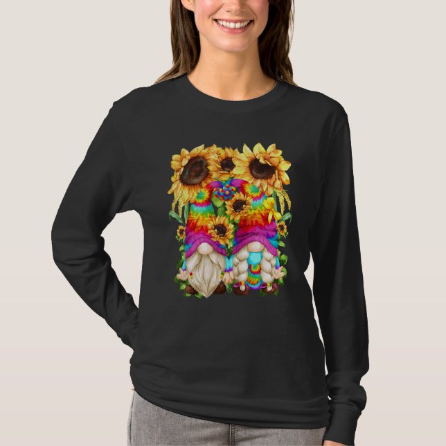 Cute Hippie Sunflower For Women Floral Springtime T-Shirt (Front)