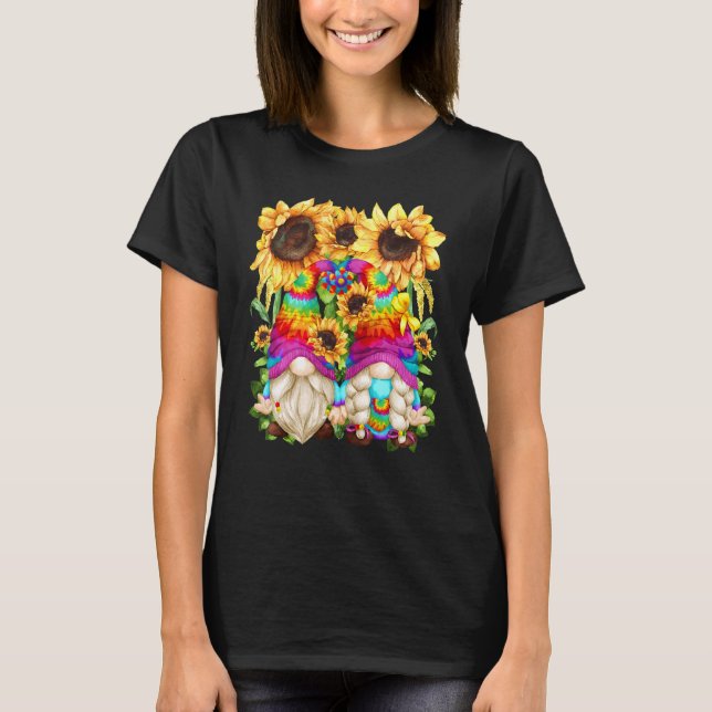 Cute Hippie Sunflower For Women Floral Springtime T-Shirt (Front)