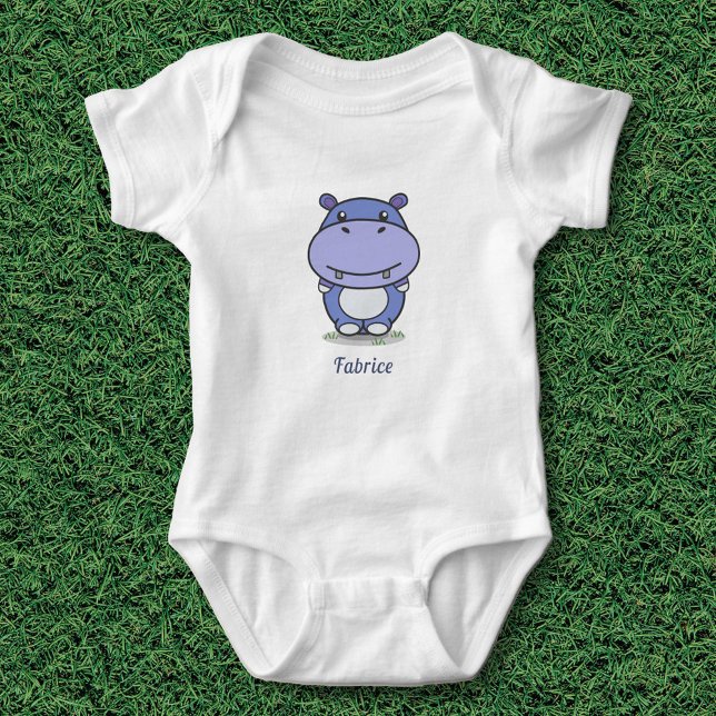 Cute Hippo Baby Bodysuit (Cute Hippo Baby Bodysuit)