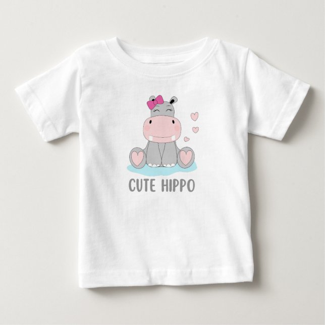 Cute hippo  baby T-Shirt (Front)