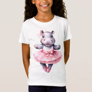 Cute hippo ballerina dancing ballet T-Shirt