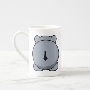 Cute hippo bone china mug