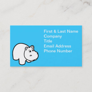 Cute Hippo Business Cards