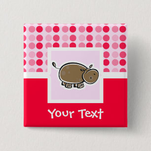 Cute Hippo Button