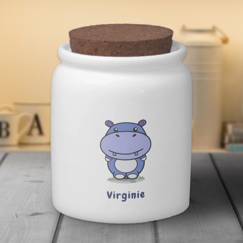 Cute Hippo Candy Jar
