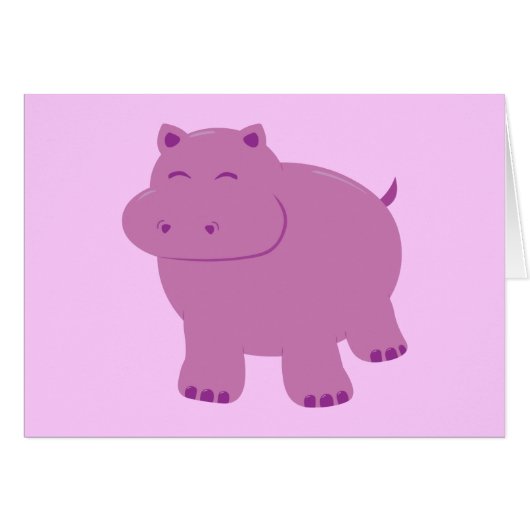 Cute Hippo Cards (Front Horizontal)