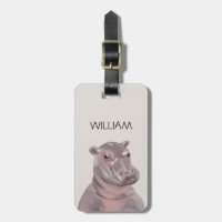 Cute Hippo Custom Name