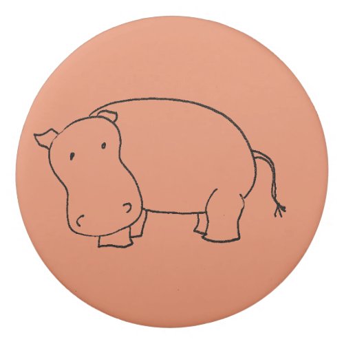 cute hippo     eraser
