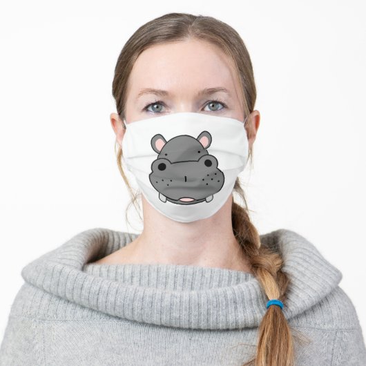 Cute. Hippo Face Mask (Worn)