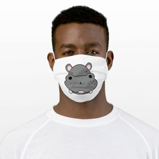 Cute. Hippo Face Mask (Worn)