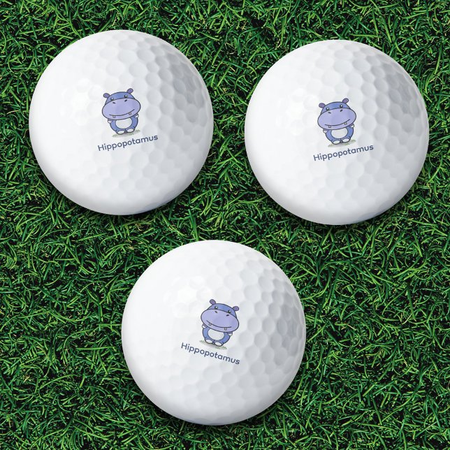 Cute Hippo Golf Balls (Cute Hippo Golf Balls)