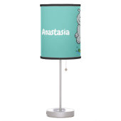Cute hippo jumping cartoon illustration table lamp (Left)