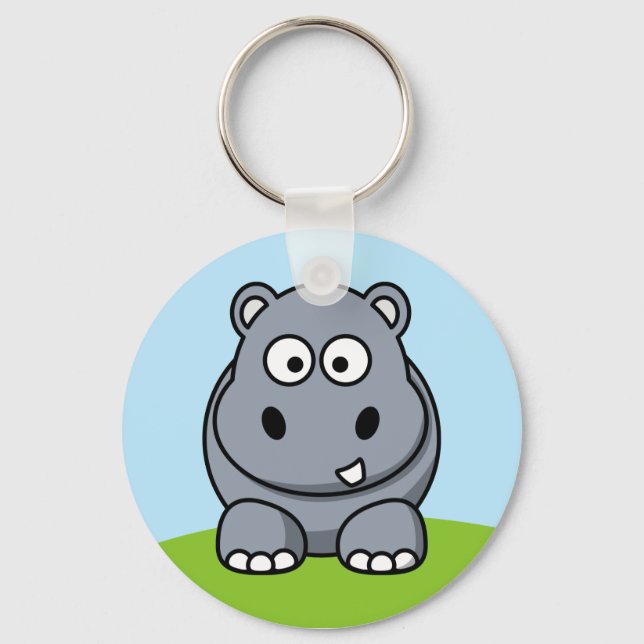 Cute Hippo Keychain (Front)