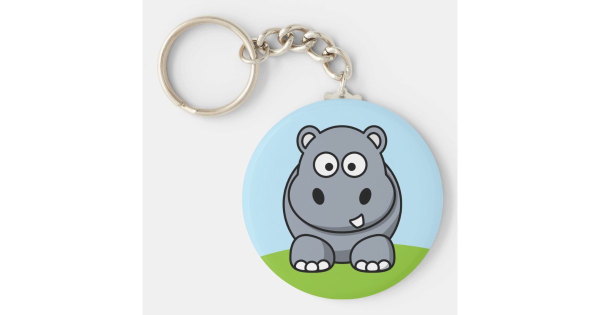 plush hippo keychain