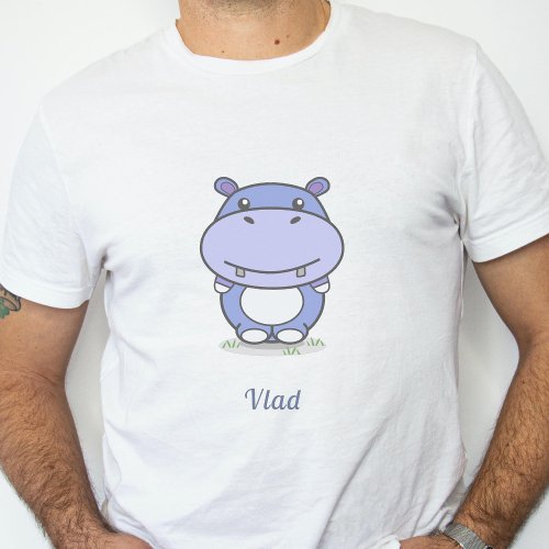 Cute Hippo Mens T_shirt