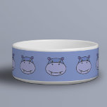 Cute Hippo Pet Bowl<br><div class="desc">If your friend have new pet,  you can offer it this blue pet bowl with a cute hippo face pattern. You can also get it to make a little attention for your own dog or cat!</div>