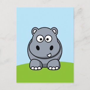 Cute Hippo Postcard