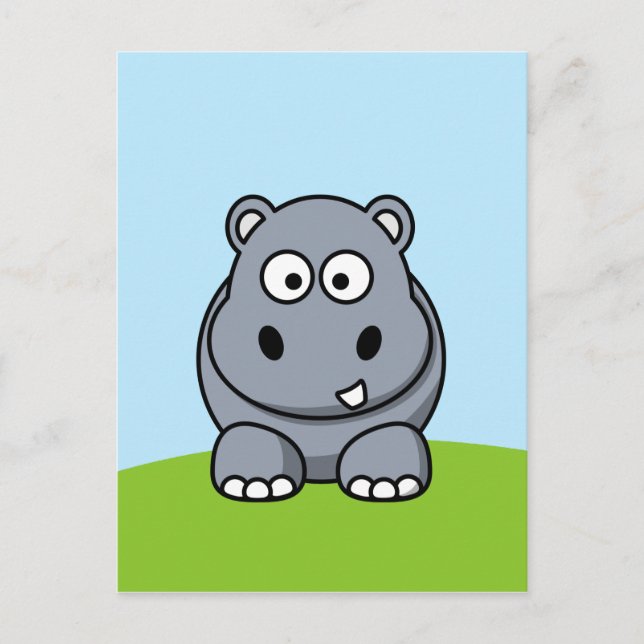 Cute Hippo Postcard (Front)