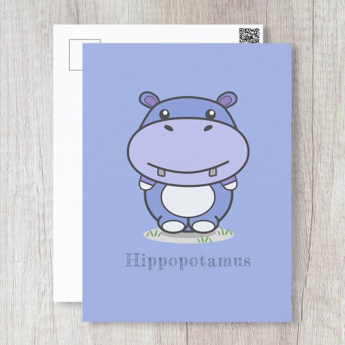 Cute Hippo Postcard 