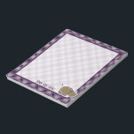 Cute Hippo; Purple Notepad<br><div class="desc">You will love this cute purple plaid cute cartoon hippo hippopotamus animal hippos design. Great for gifts! Available on tee shirts, smart phone cases, mousepads, keychains, posters, cards, electronic covers, computer laptop / notebook sleeves, caps, mugs, and more! Visit our site for a custom gift case for Samsung Galaxy S3,...</div>
