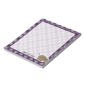 Cute Hippo; Purple Notepad
