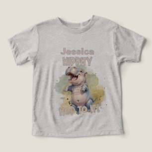 Cute Hippo Safari Animal Toddler T-shirt