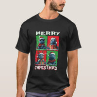 Cute Hippo Santa Animals Lover Merry Christmas Tre