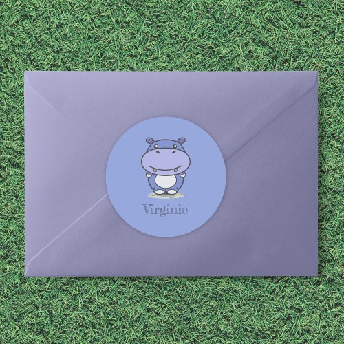 Cute Hippo Sticker