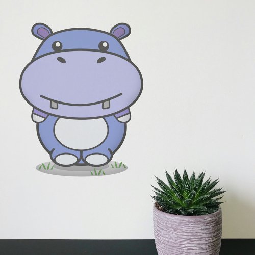 Cute Hippo Wall Decal