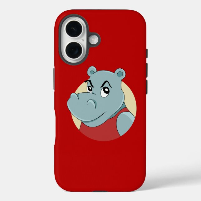 Cute hippopotamus cartoon Case-Mate iPhone case (Back)
