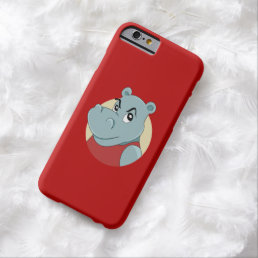 Cute hippopotamus cartoon barely there iPhone 6 case