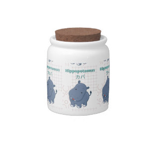 Cute Hippopotamus-Kawaii collection Candy Jar