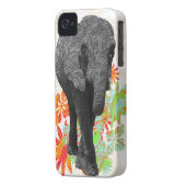 Cute Hippy Elephant Case-Mate iPhone Case (Back Left)