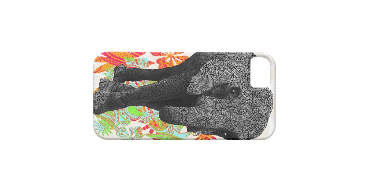 Cute Hippy Elephant iPhone SE/5/5s Case | Zazzle