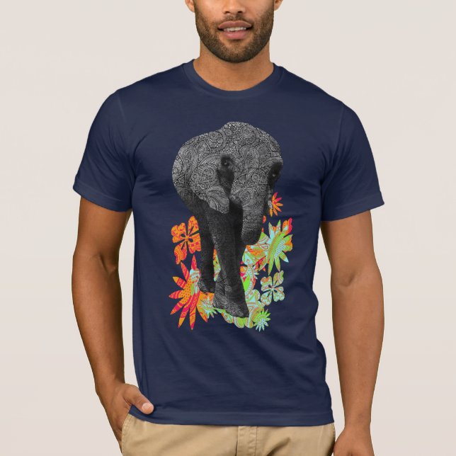 Cute Hippy Elephant tees (Front)