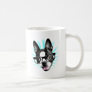 Cute! Hipster Boston Terrier Coffee Mug