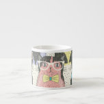 Cute Hipster Cats Pattern Espresso Cup at Zazzle